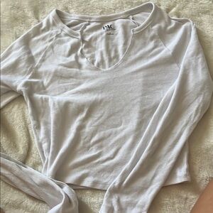 PacSun White Long Sleeve Crop T-Shirt